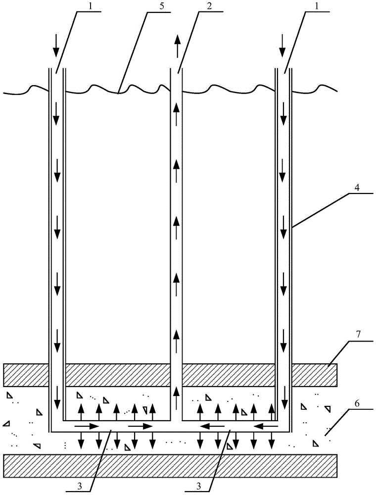 Device and method for exploiting seafloor natural gas hydrates through continuously injecting hot seawater