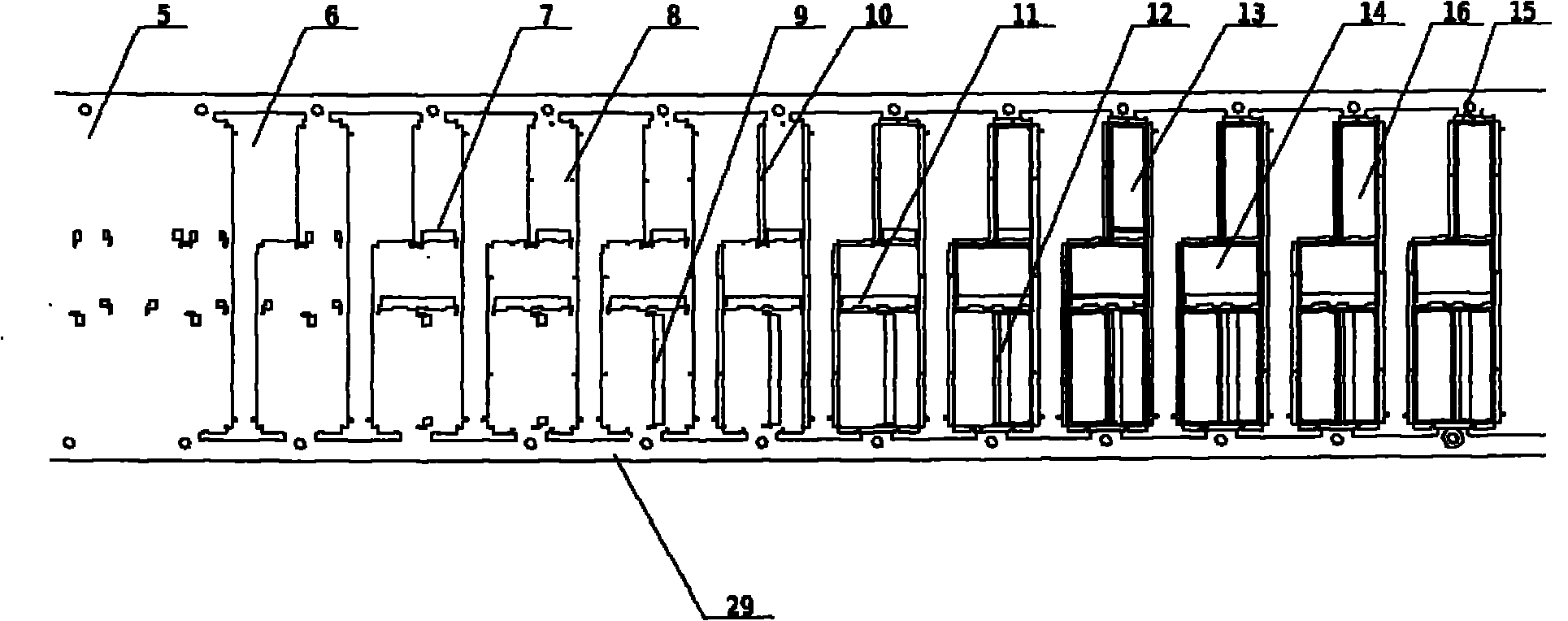 Shielding case progressive die