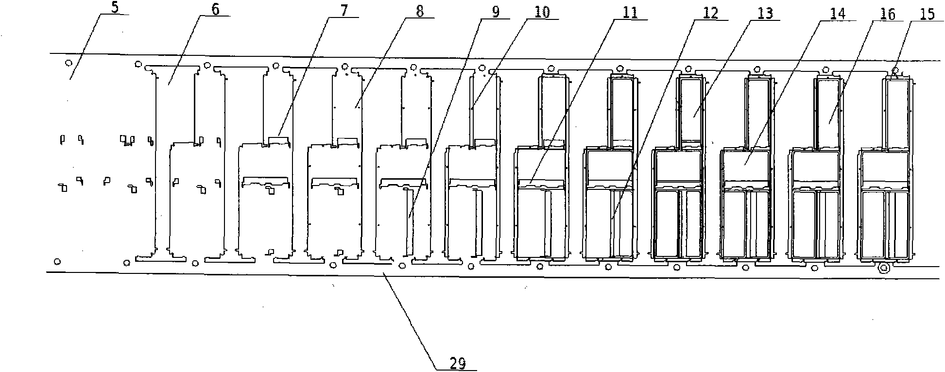 Shielding case progressive die