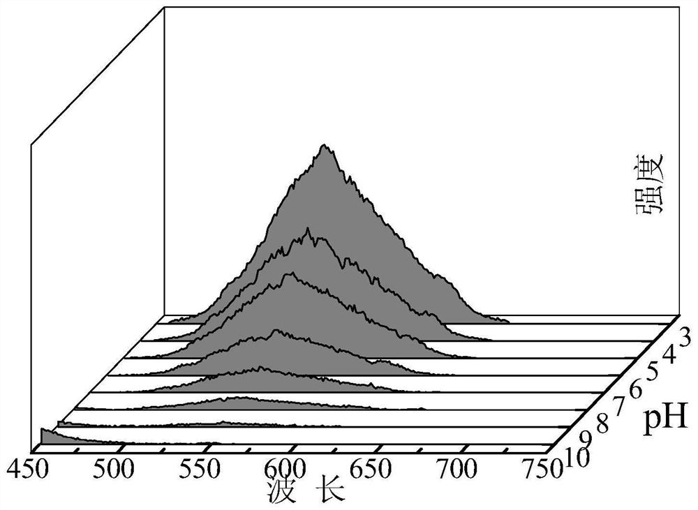 A kind of yellow light emitting fluorescent material and its application as pH probe