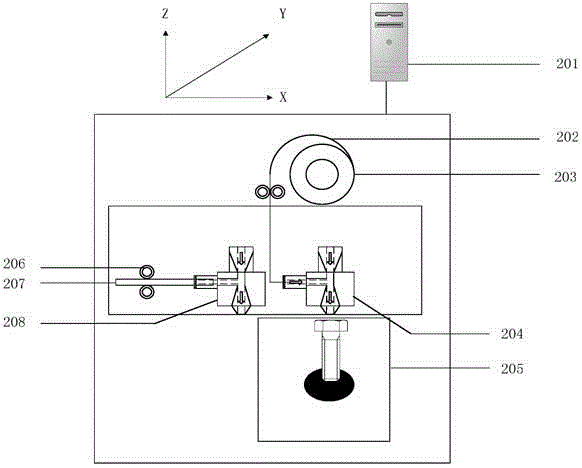 FDM3D printing achieving method, printing system and jet flow control method under space environment