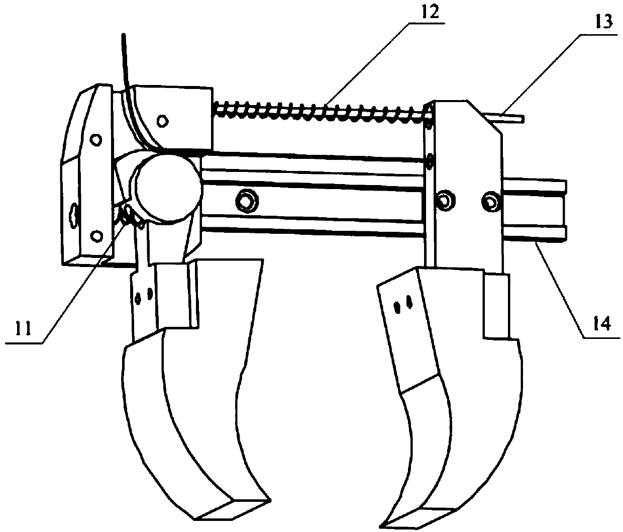 Lockable manipulator end executer device capable of realizing constant-force clamping
