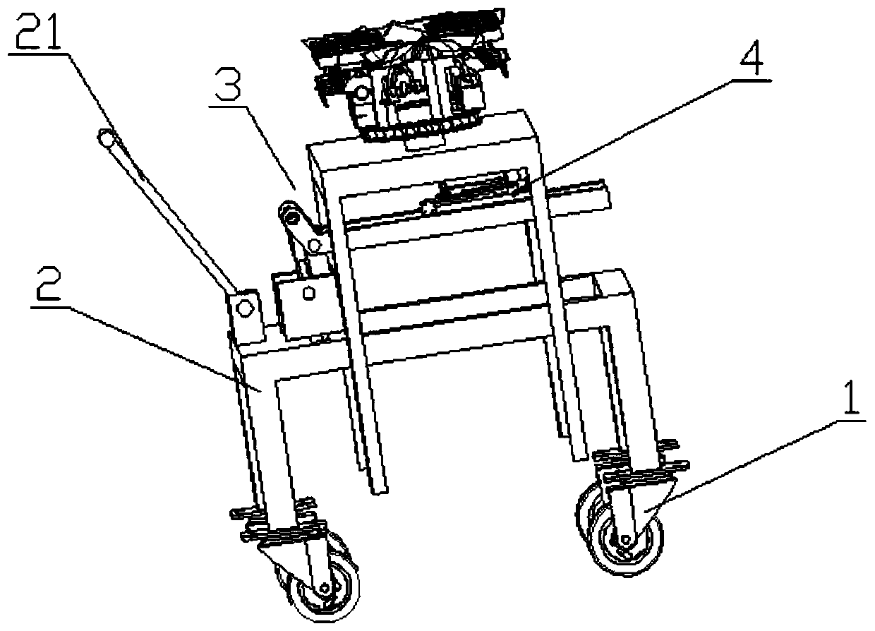 Mobile device for chicken leg grader