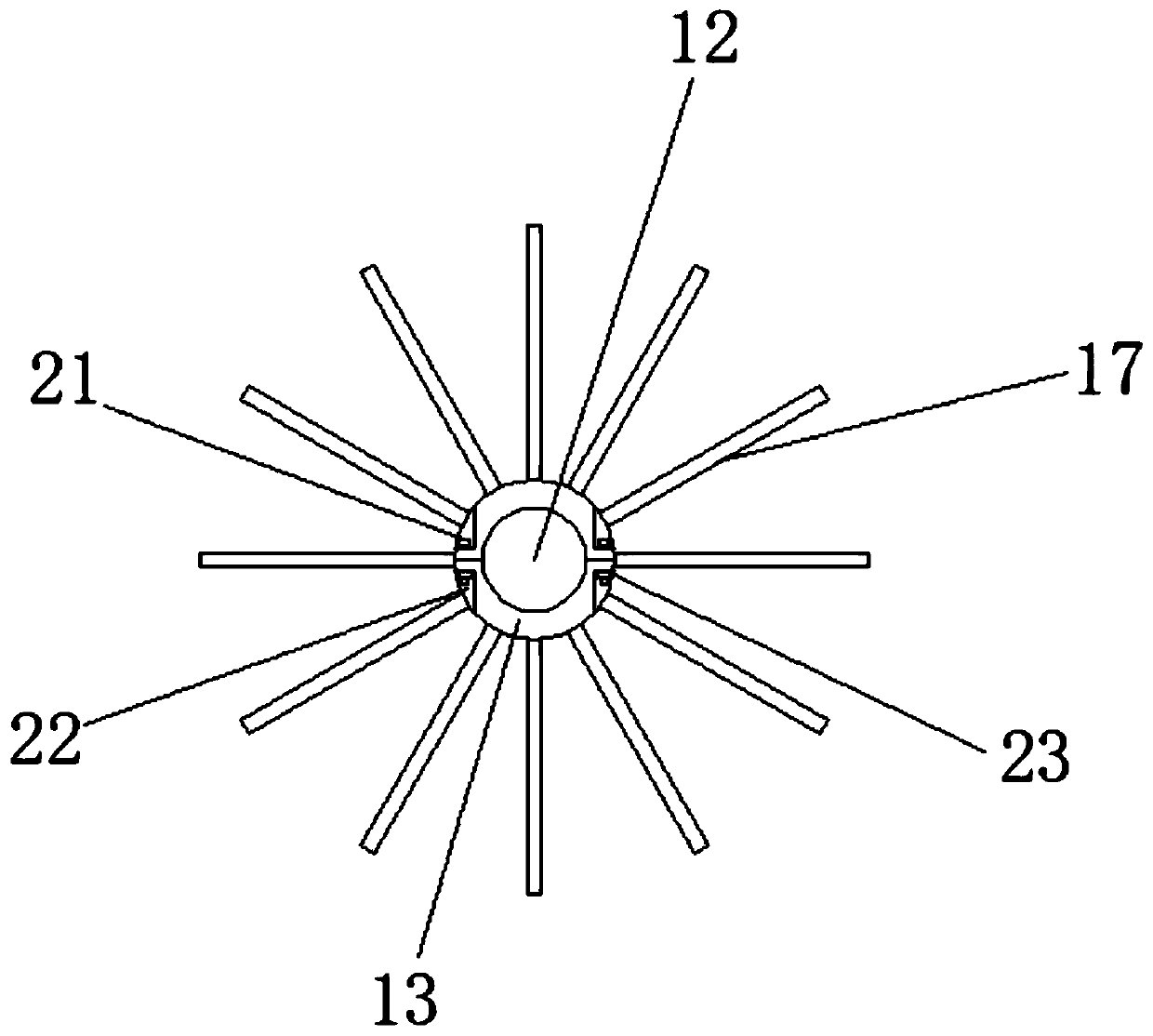 Vibration device for picking barbary wolfberry fruits