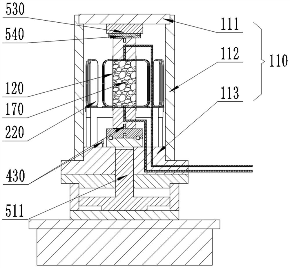 Visualization test system, rock mass heating method