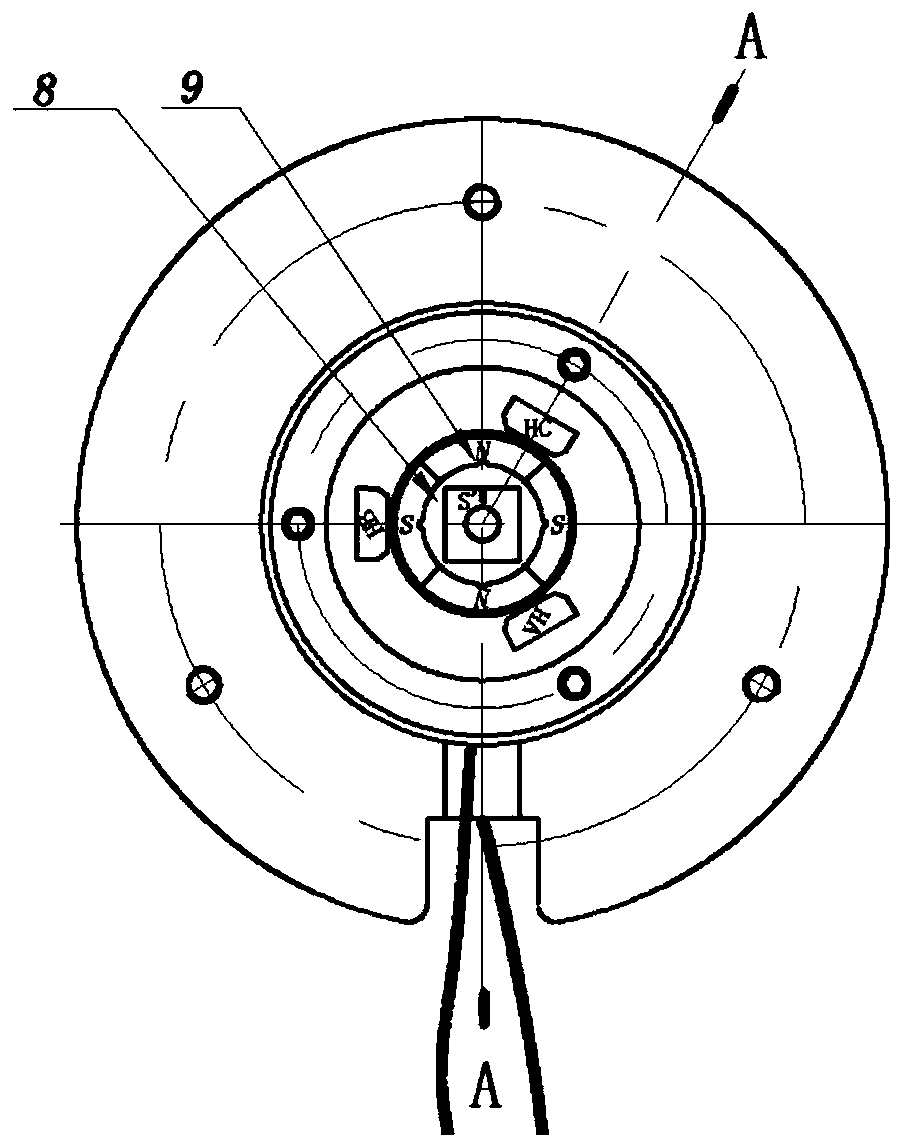 A brushless DC motor that saves the debugging process of the Hall position sensor