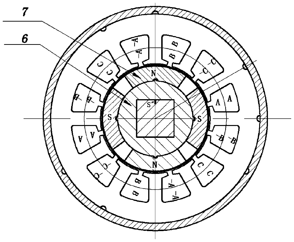 A brushless DC motor that saves the debugging process of the Hall position sensor