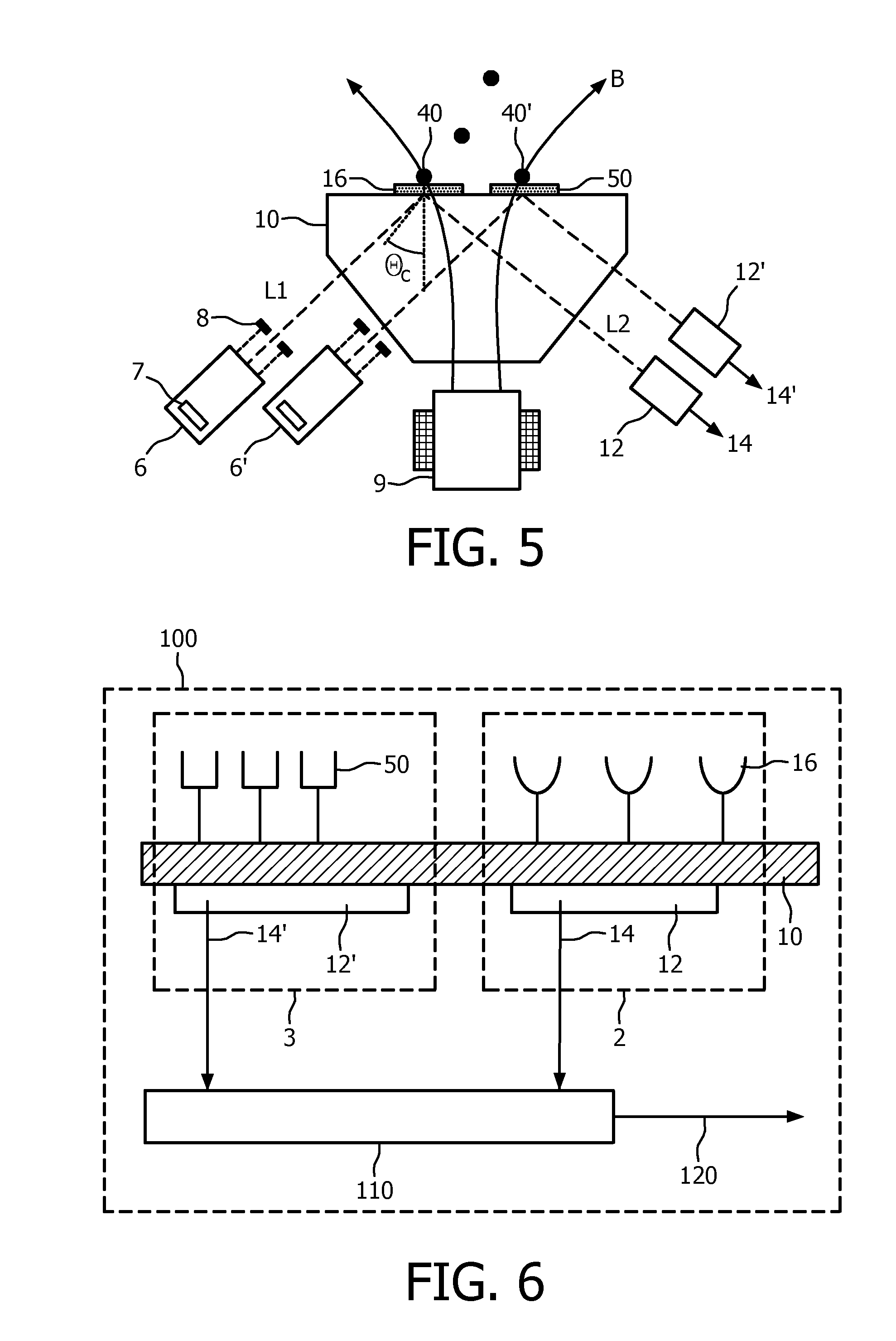 Magnetic sensor device, method of operating such a device and sample