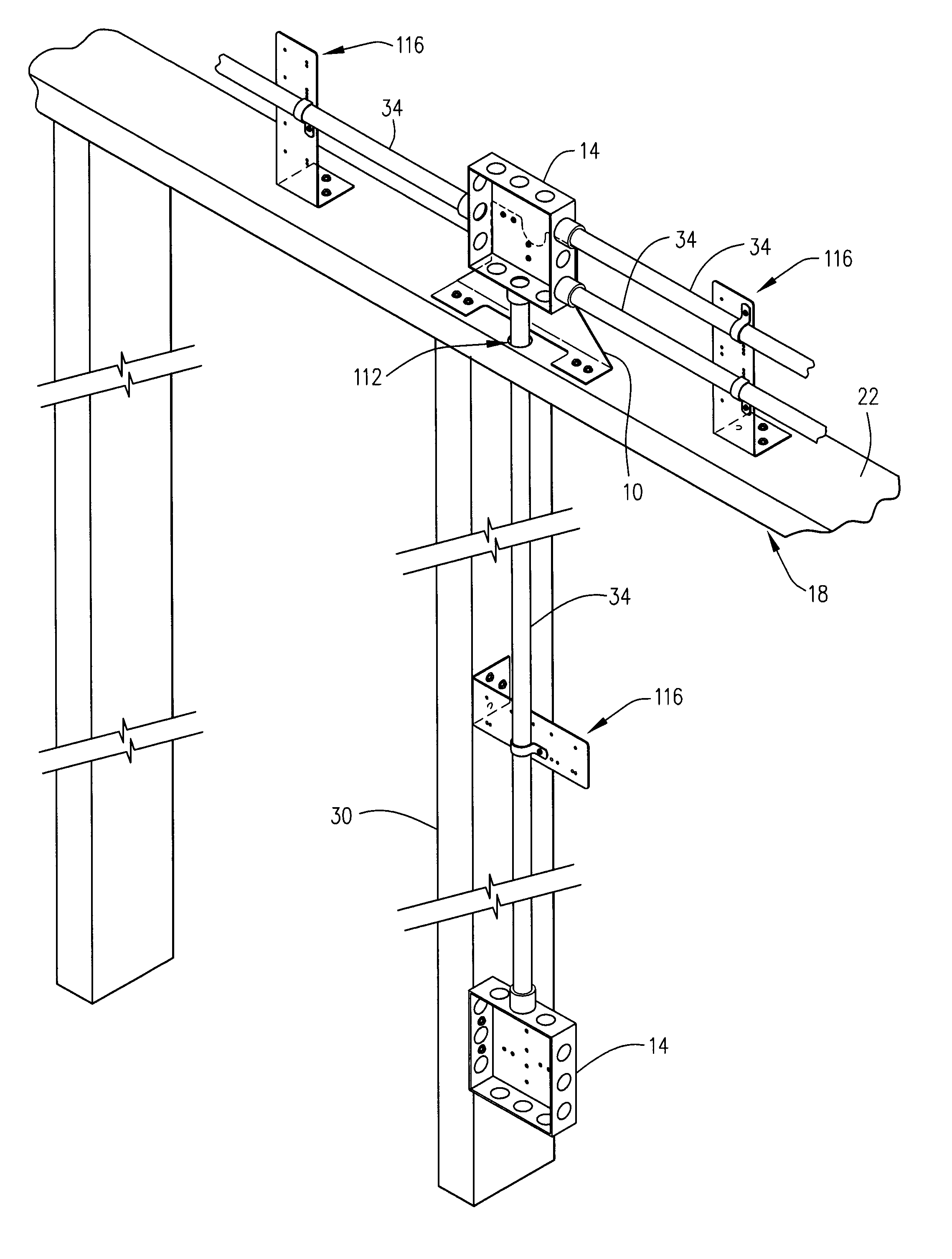 Bracket for mounting electrical junction boxes