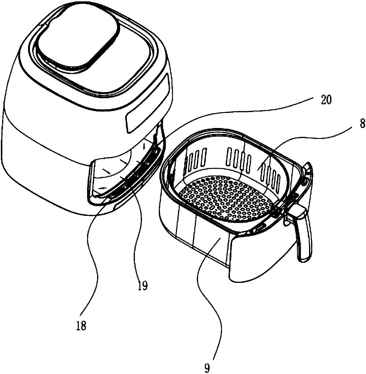 Steam air frying pan