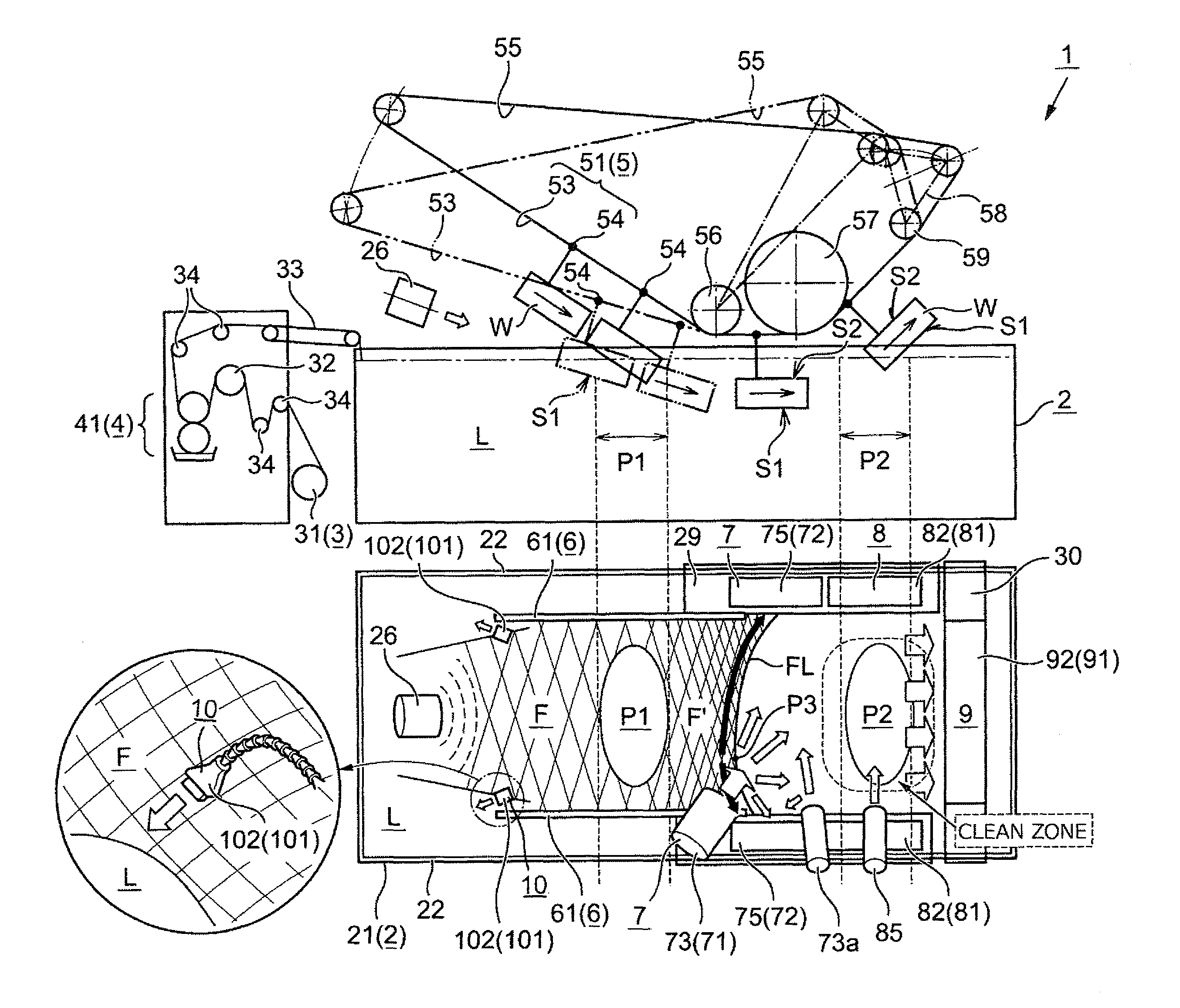 Method for collecting liquid surface residual film, method for transferring liquid pressure using same, collection device therefor, and liquid pressure transfer device using same