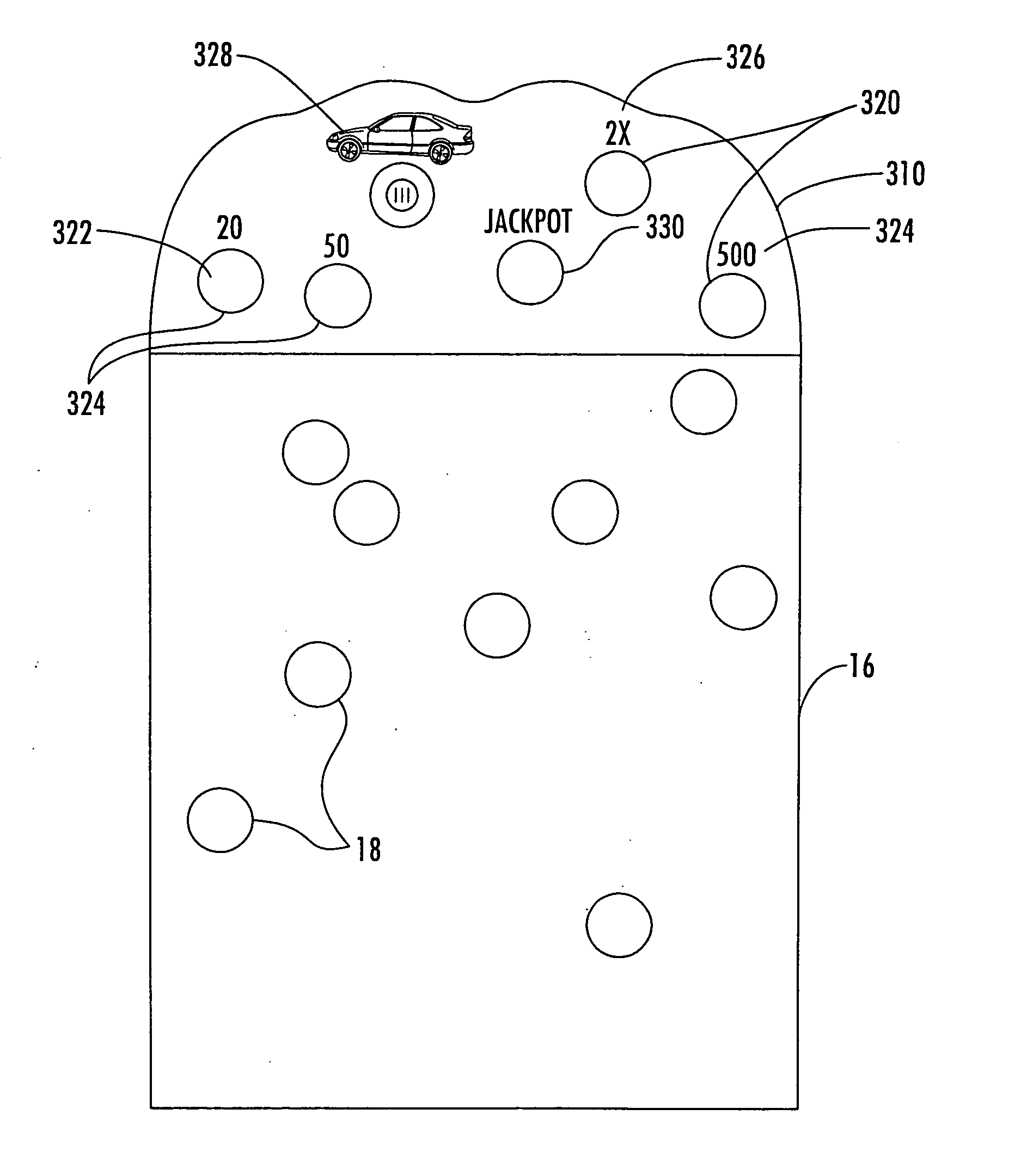 Gaming machine with action unit container