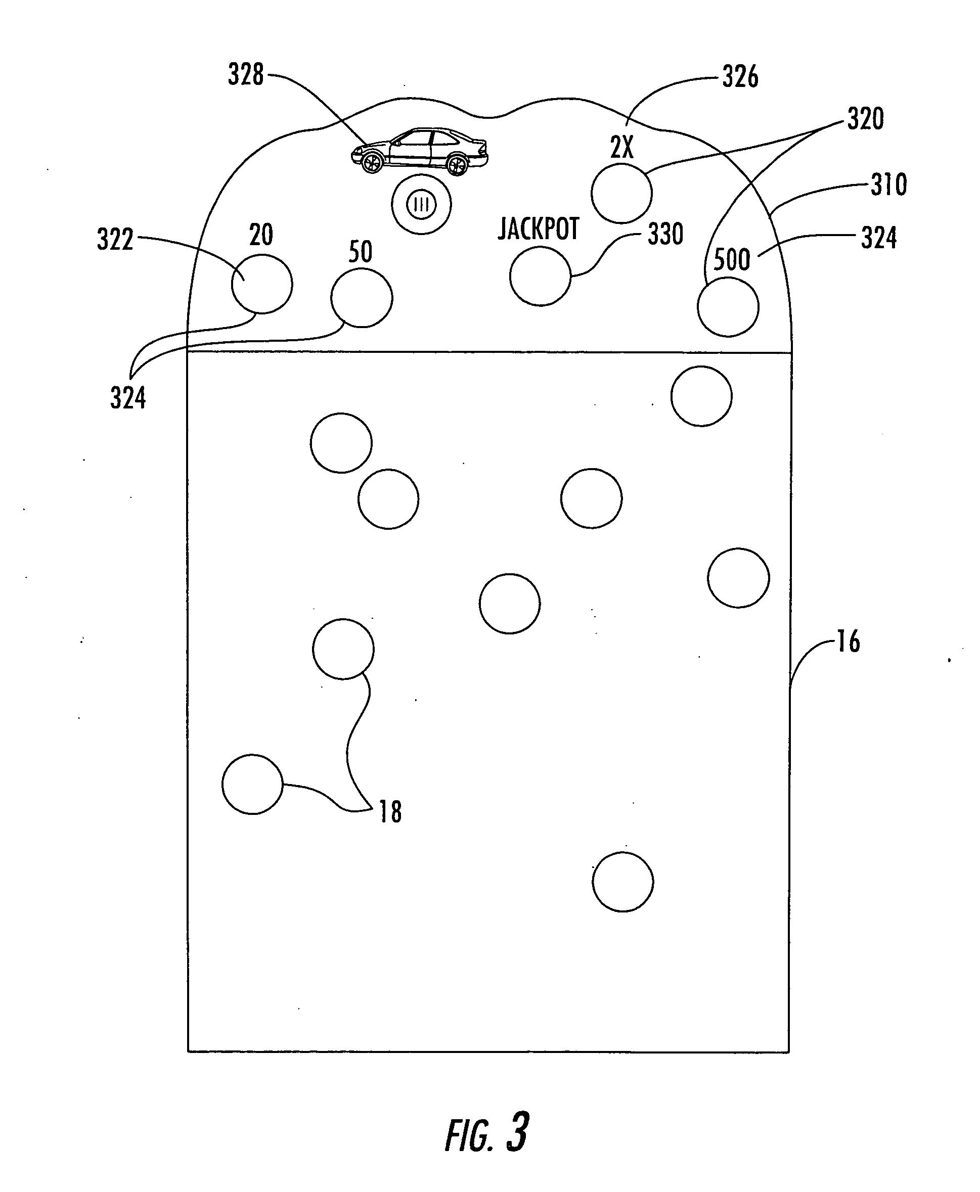 Gaming machine with action unit container