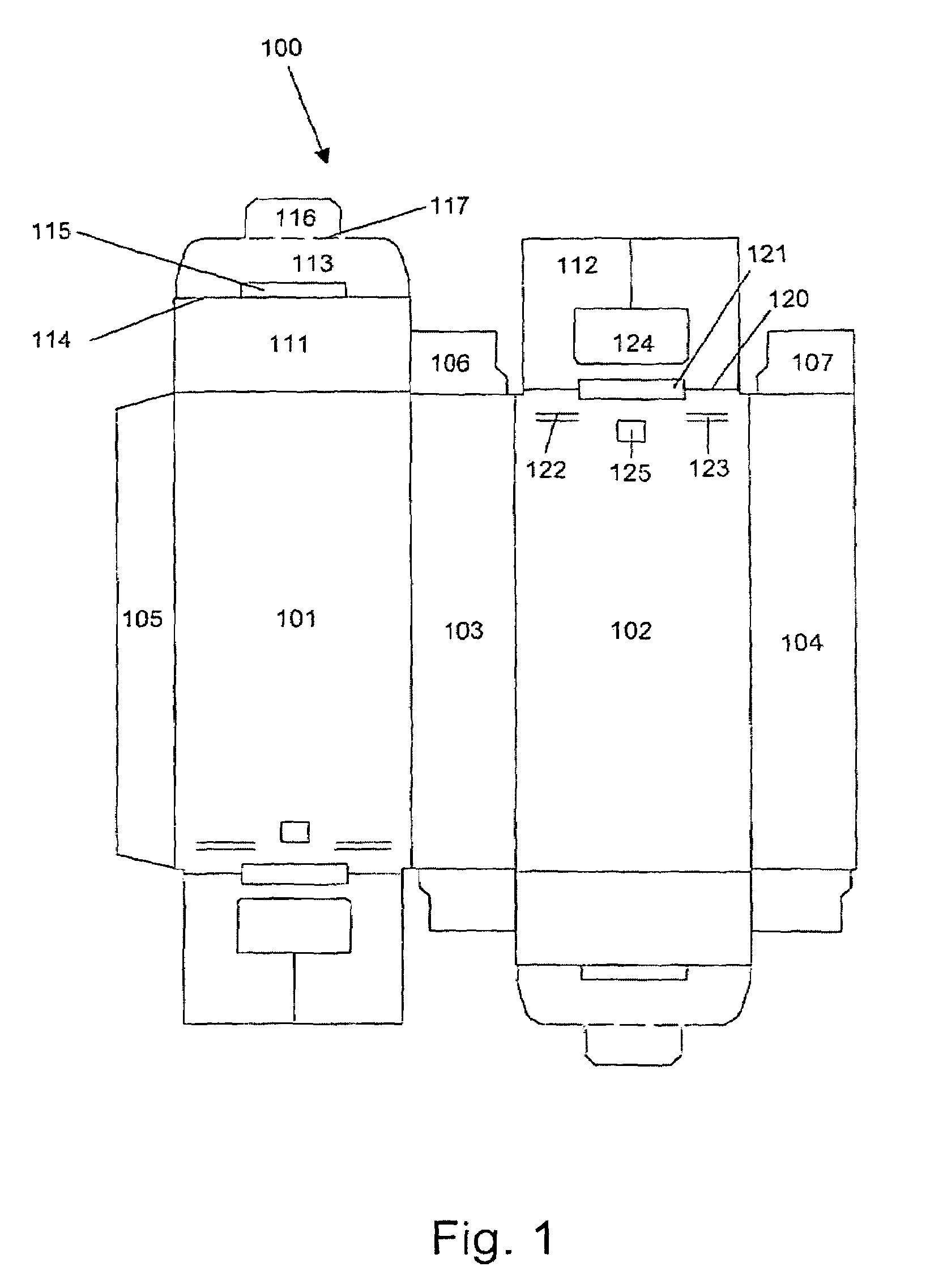 Reclosable folding box with tamper-evident closure without adhesive