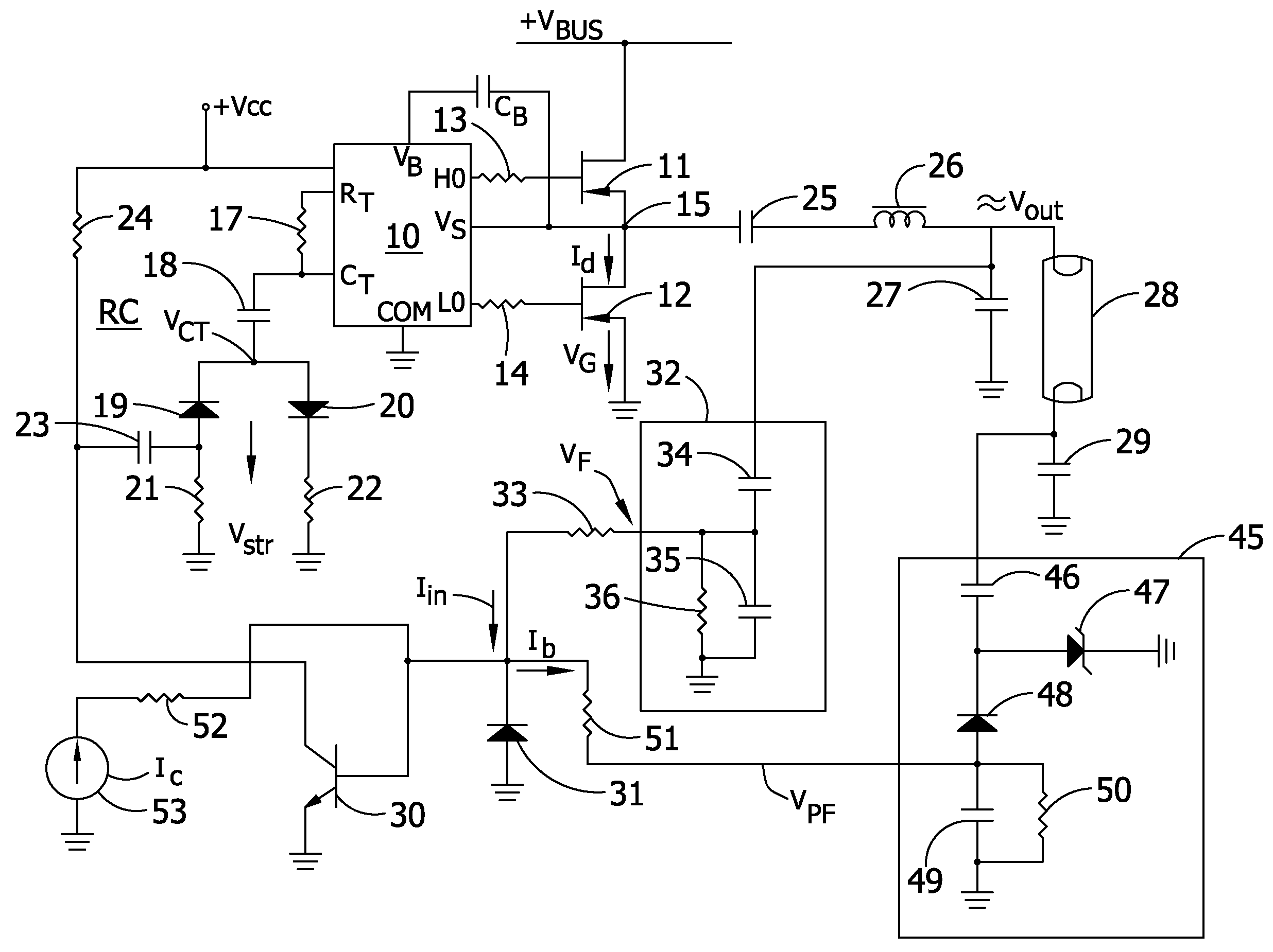 Programmed ballast with resonant inverter and method for discharge lamps