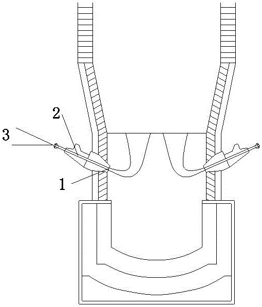 Bath smelting side-blowing jet flow gush type enhanced stirring method