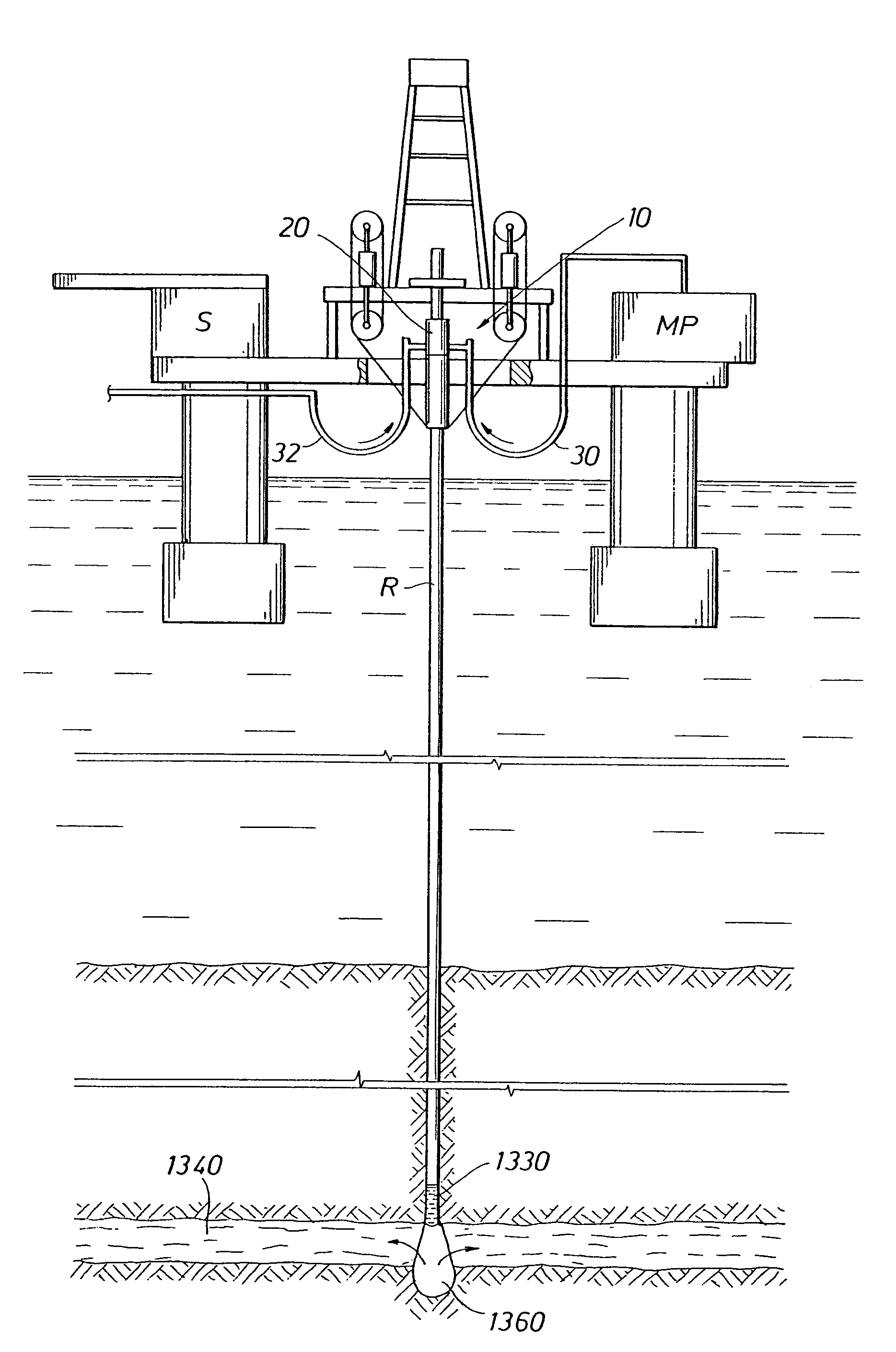 Method for pressurized mud cap and reverse circulation drilling from a floating drilling rig using a sealed marine riser