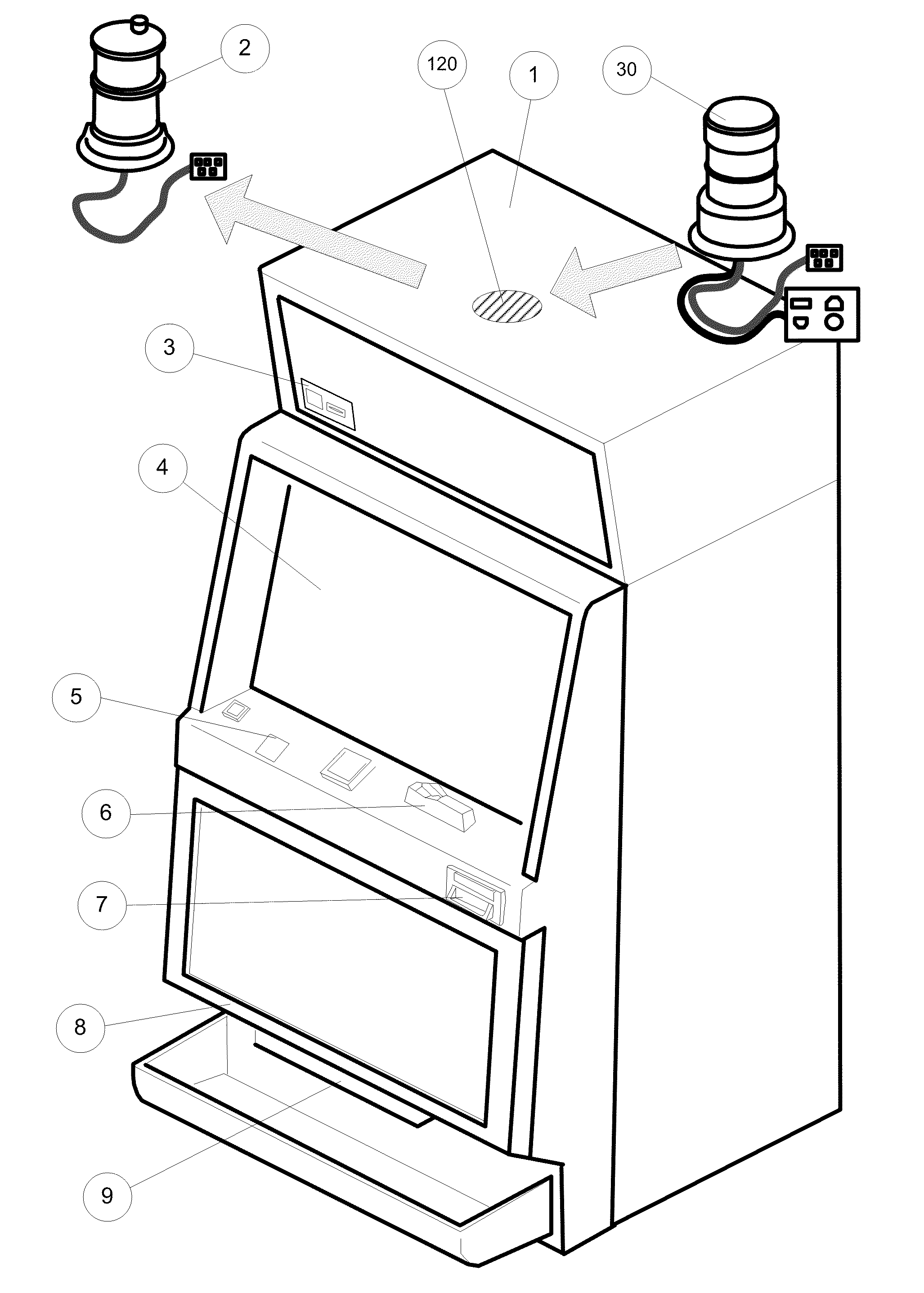 Gaming device and method for wireless gaming system providing non-intrusive processes