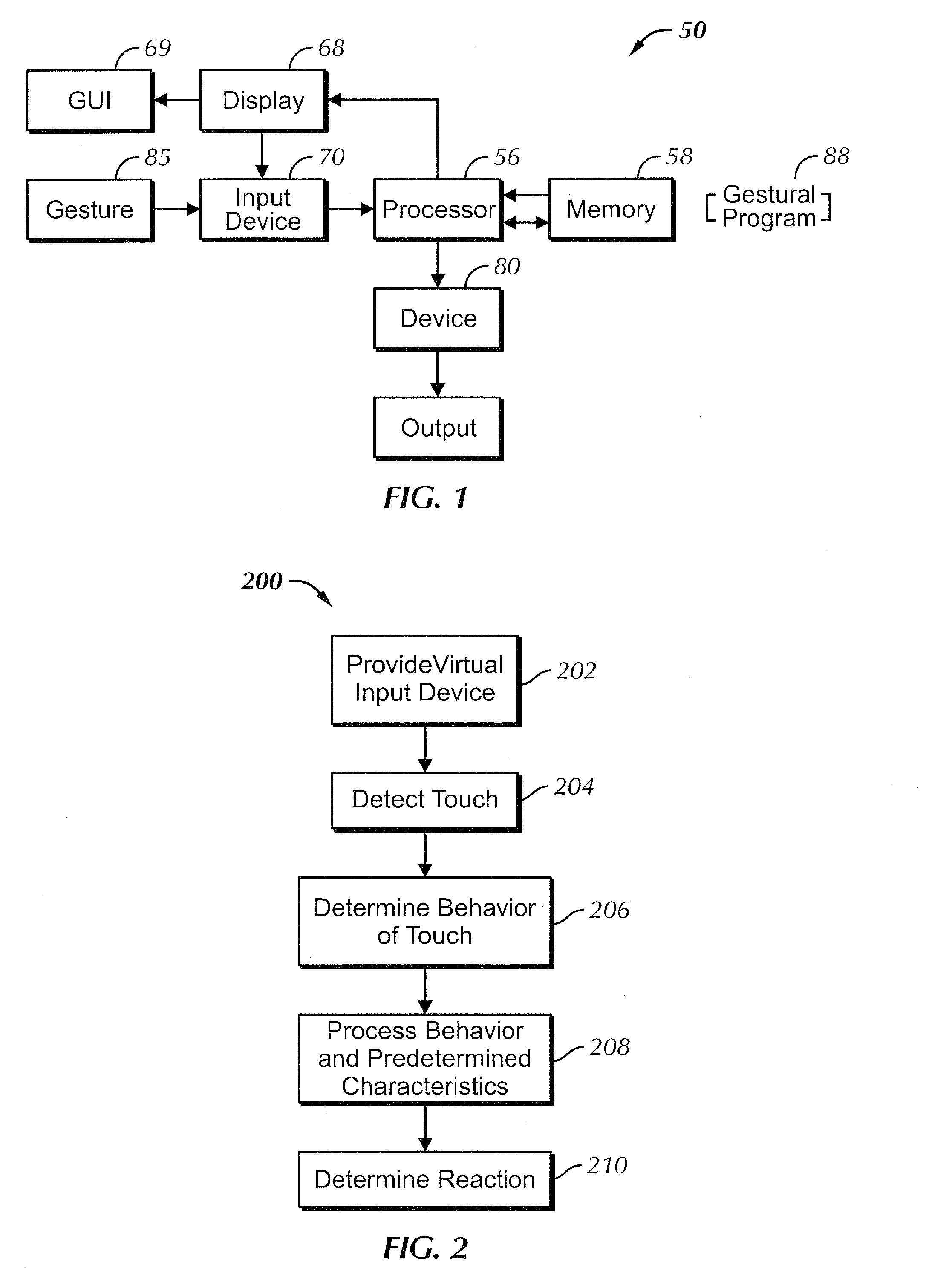 Operation of a computer with touch screen interface