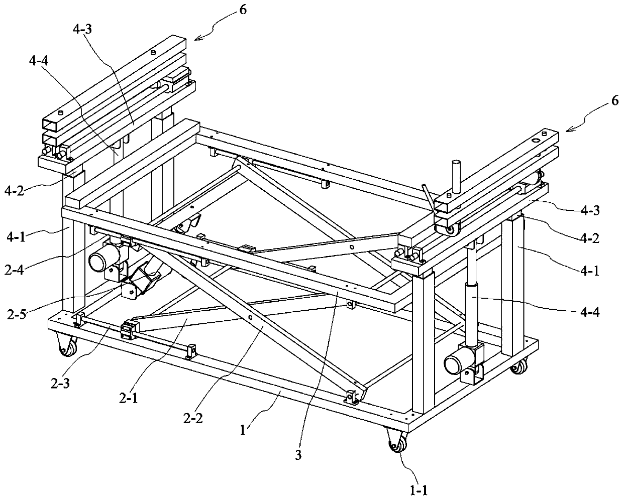 A transfer bed for critically ill patients with carrying function and using method thereof