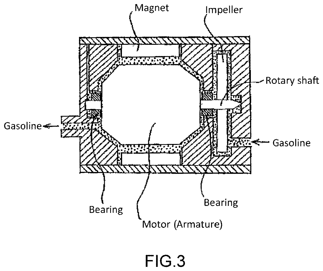 Sintered bearing for motor-type fuel pump and production method therefor