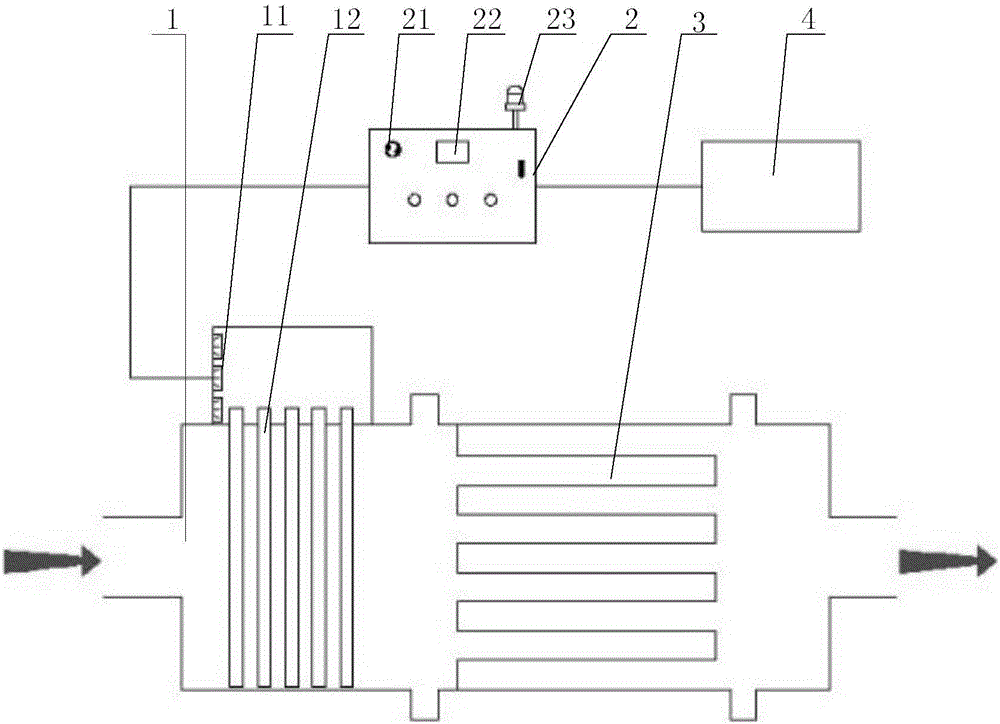 Electric heating DPF control device