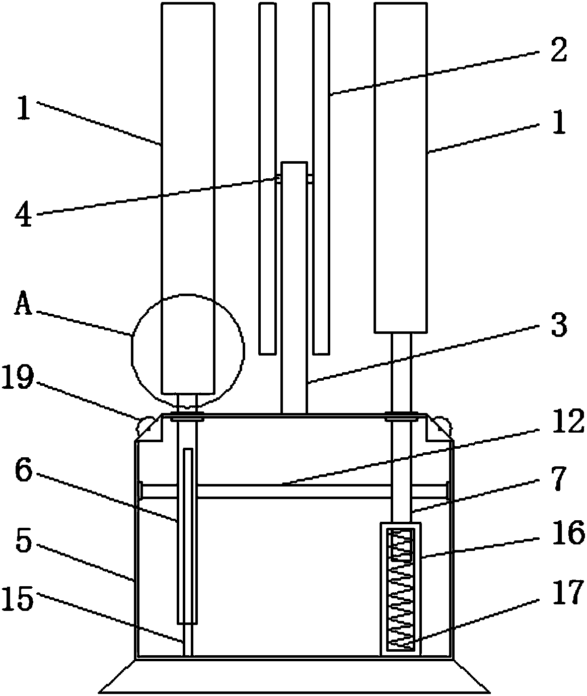 Construction protective guard with climb-over preventing function