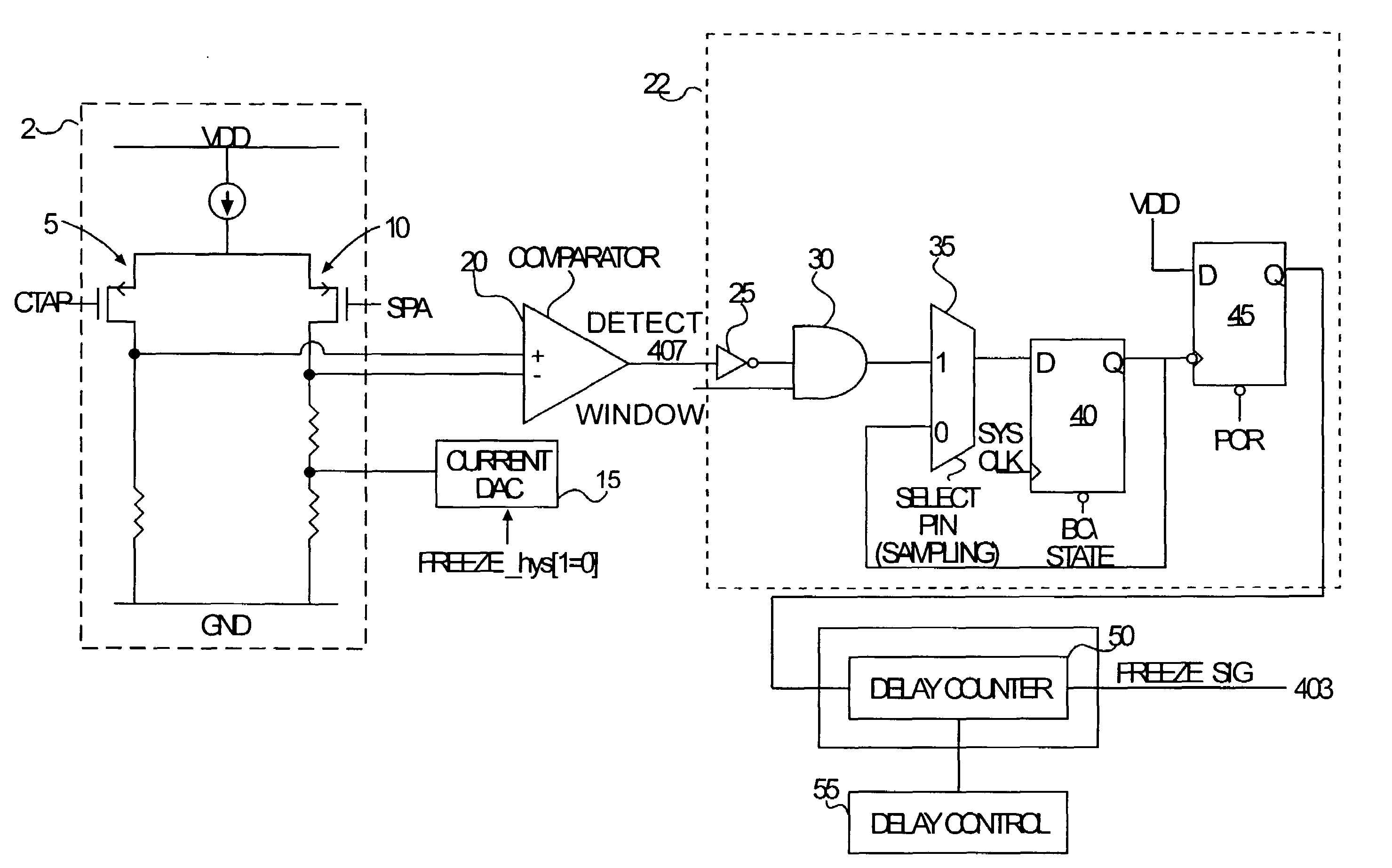 System and method for detecting back electromotive force with automatic pole calibration