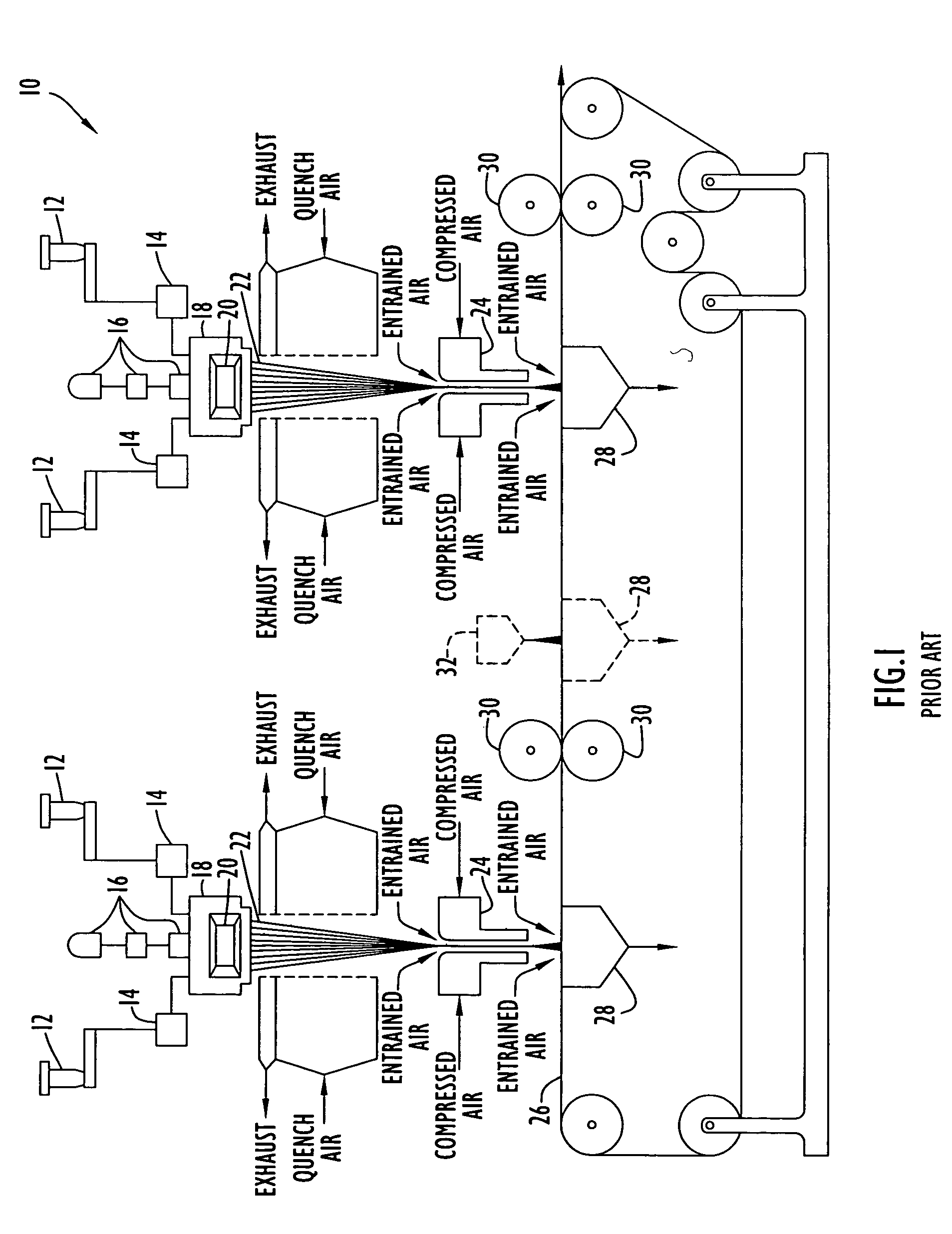 Methods and apparatus for controlling airflow in a fiber extrusion system