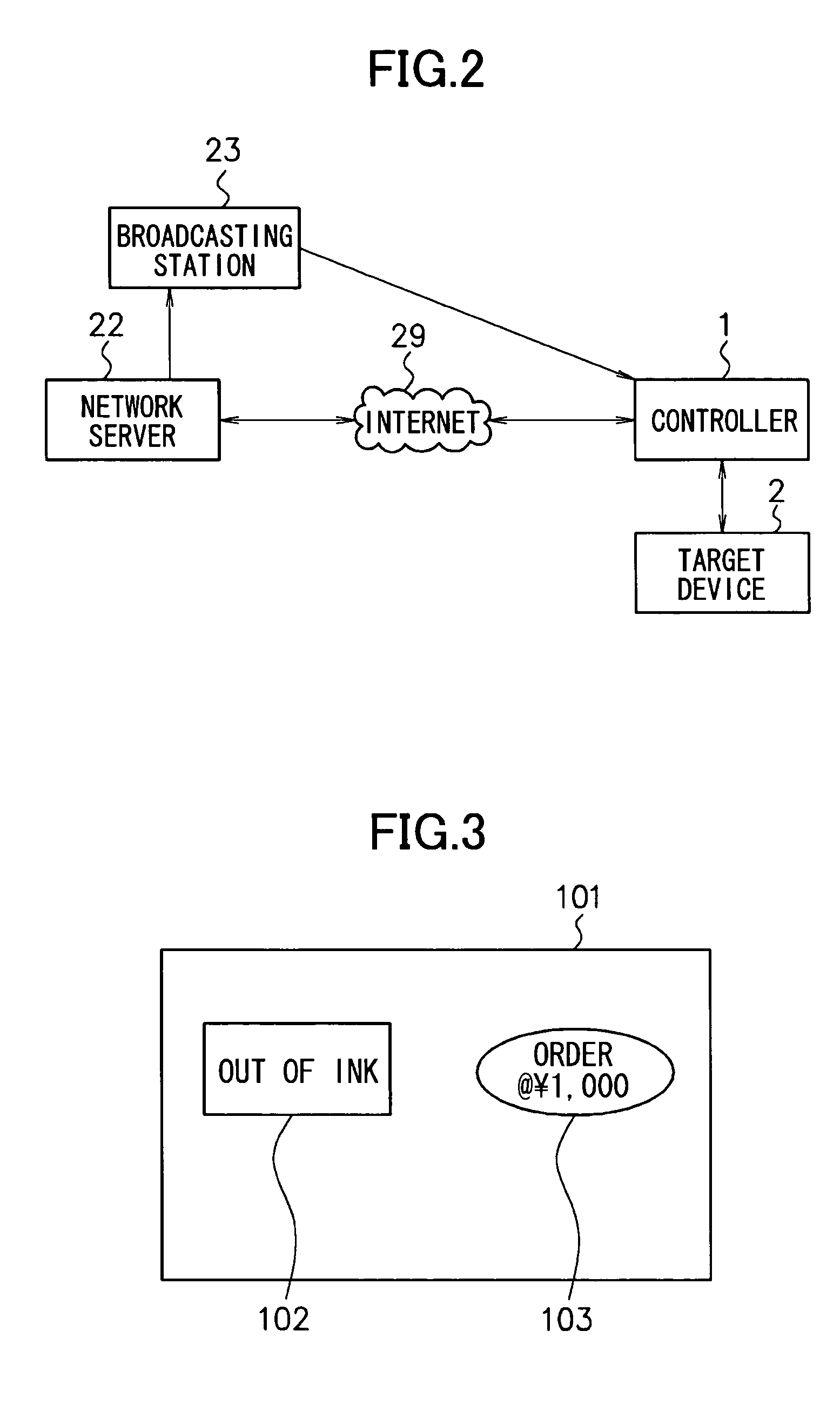 Broadcast receiving device and method of controlling a broadcast receiving device with controller for updating a panel element in a display