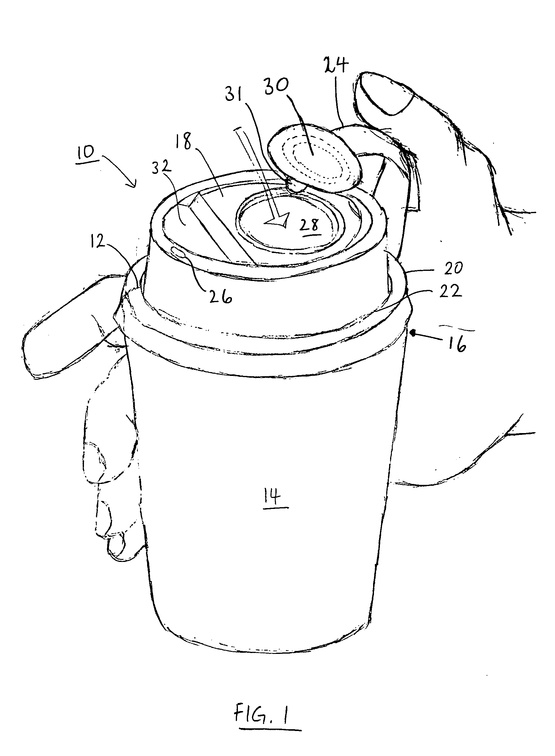 Disposable cup lid with reclosable and resealable condiment tab