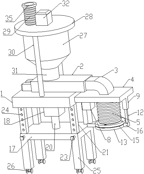 Material conveying device of boiling granulation drying machine