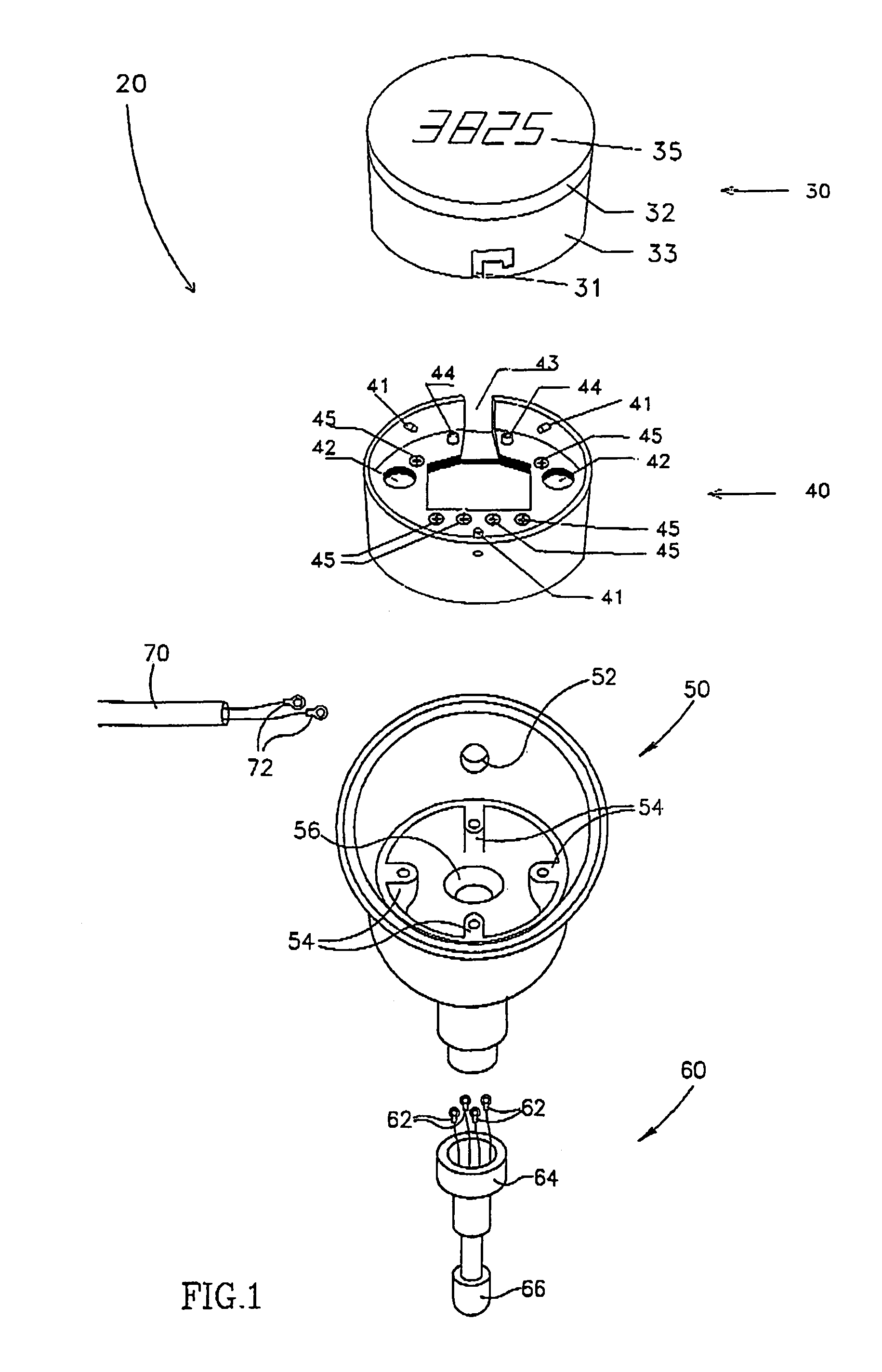 In-head converter with display