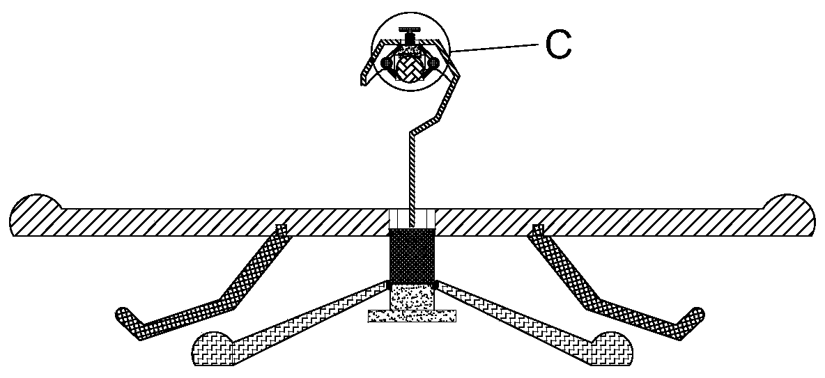 Locating and clamping clothes hanger