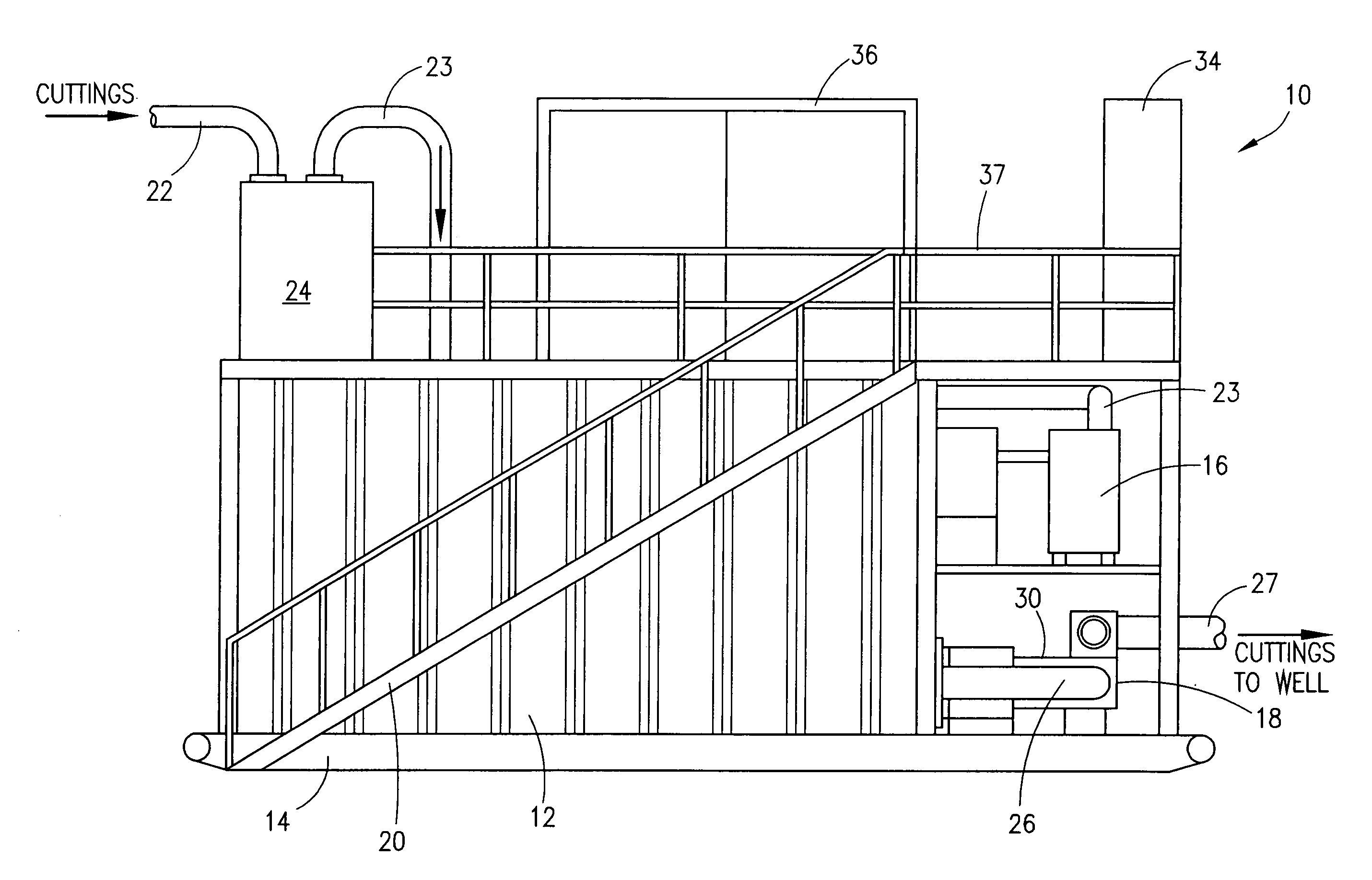 Method and apparatus for processing and injecting drill cuttings