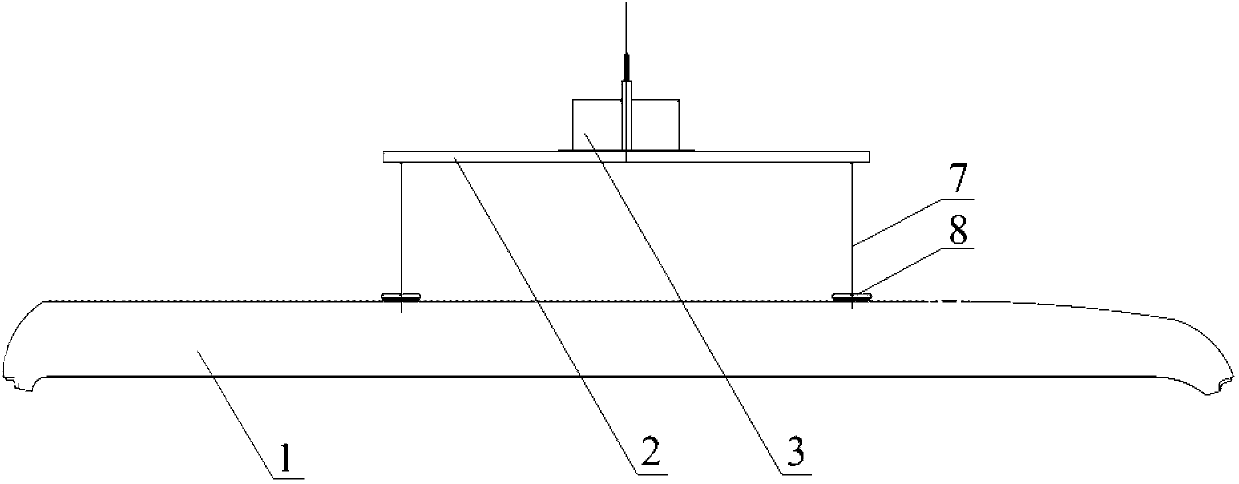 Electromagnetic hoisting equipment of minibus total roof skin