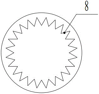 Boiler top pasty coal slime inlet structure of circulating fluidized bed boiler