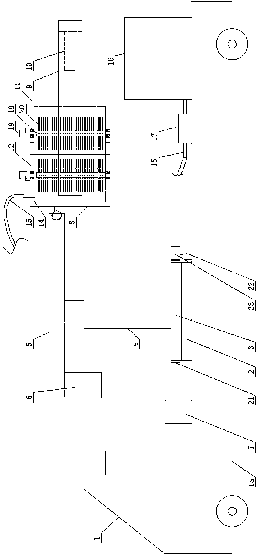 Transformer substation post insulator cleaning device