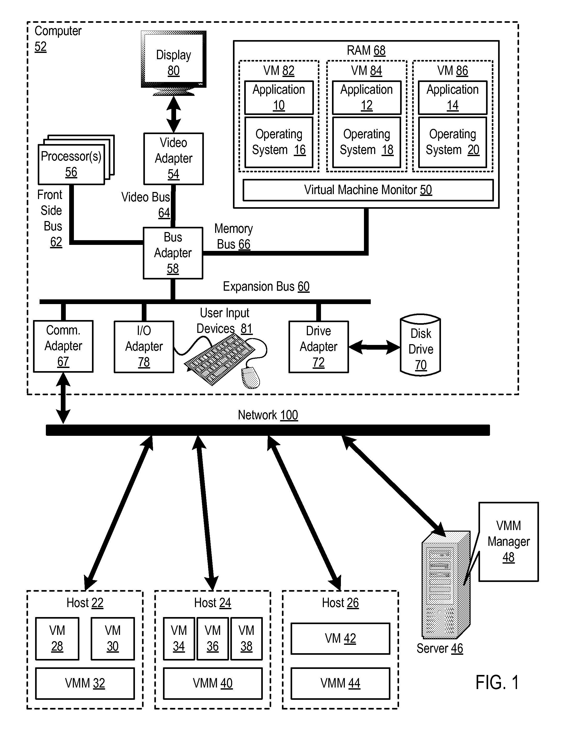 Administering virtual machines in a distributed computing environment