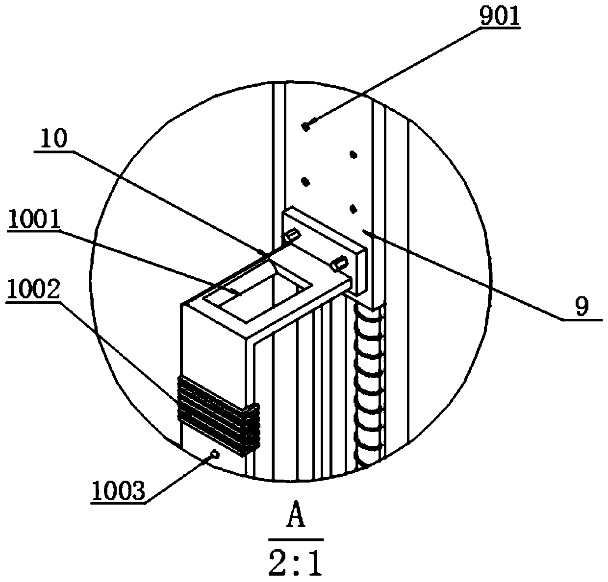 Electrophoresis auxiliary device for automobile parts production