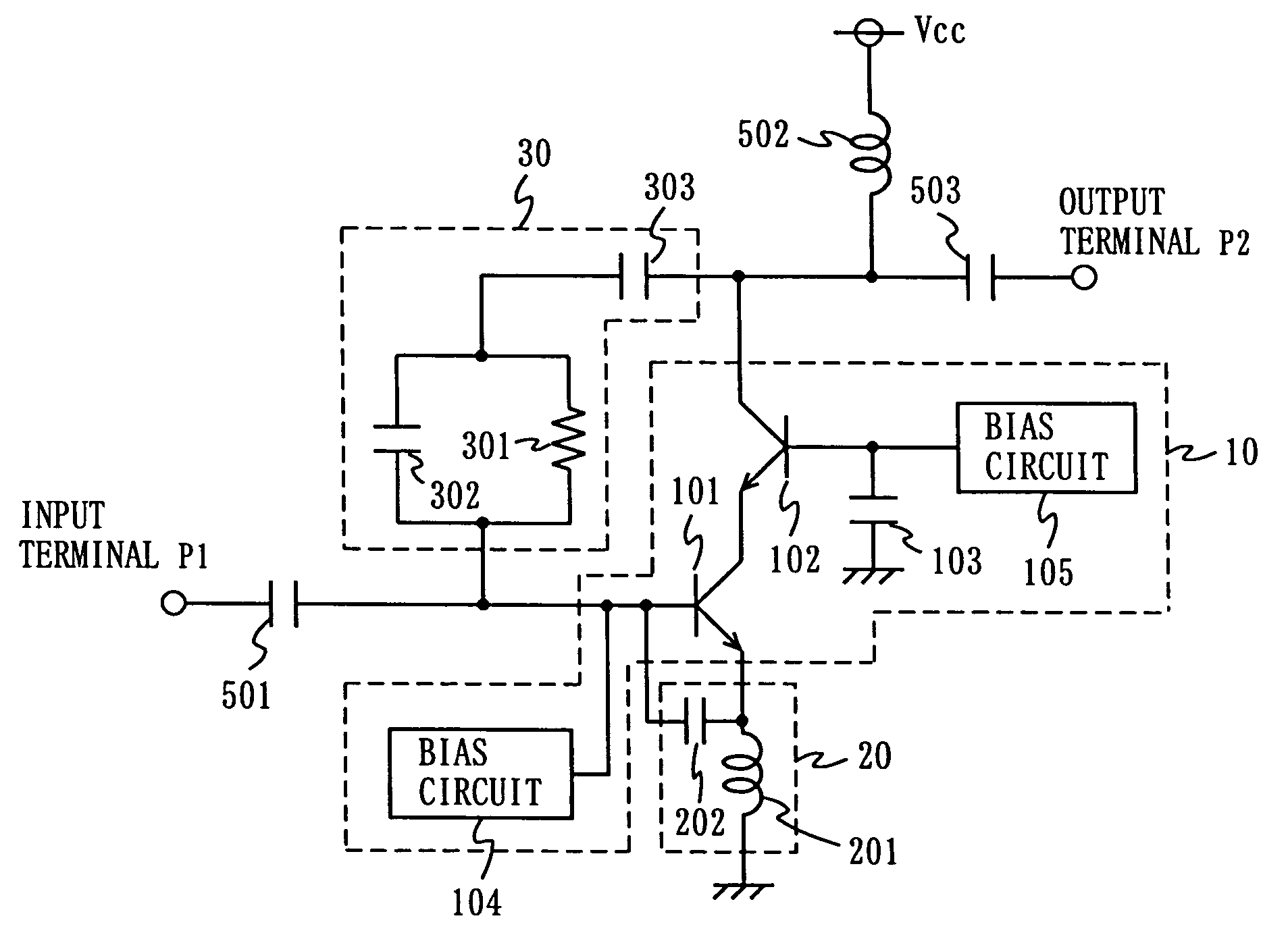 Amplifier and frequency converter