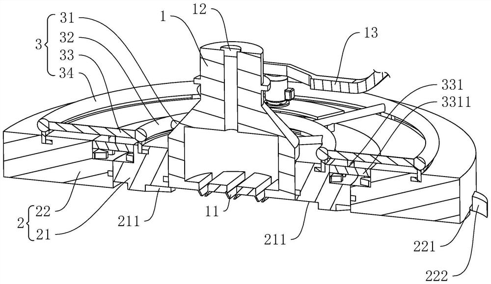 Concrete pavement leveling device for highway construction