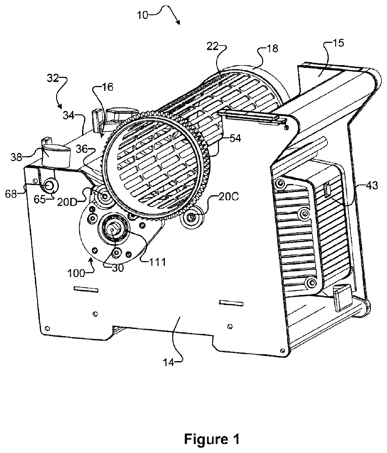 Bearing block assembly for a plant trimming machine