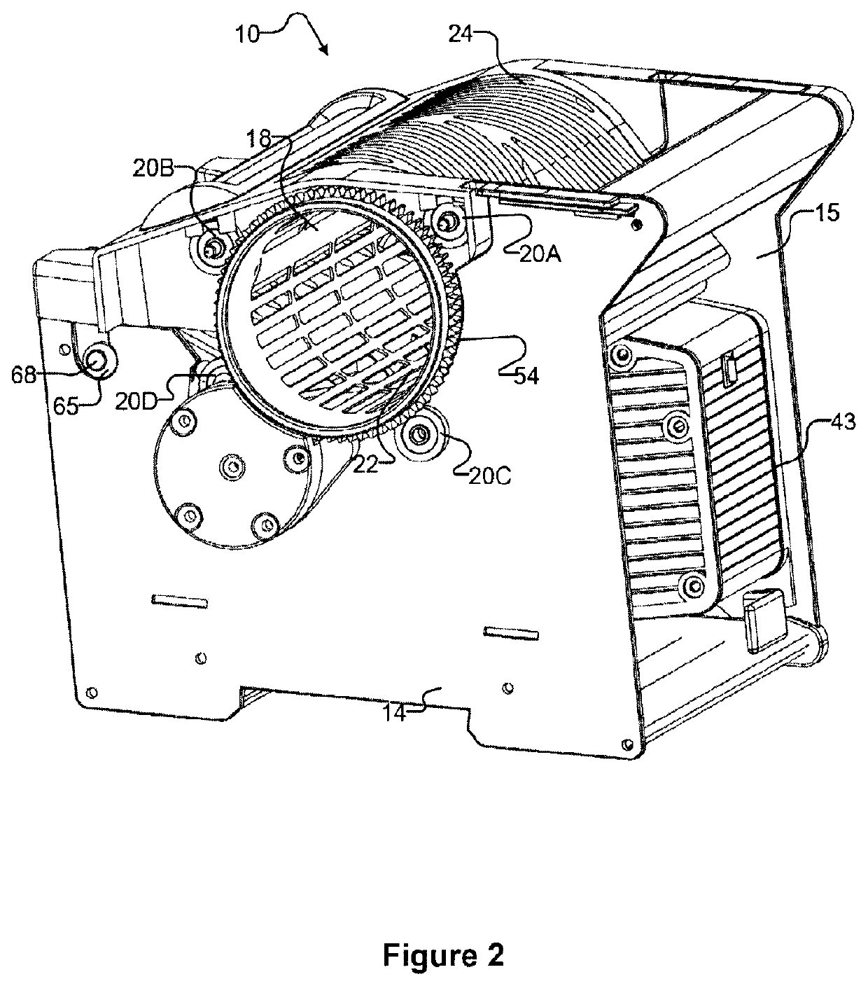 Bearing block assembly for a plant trimming machine