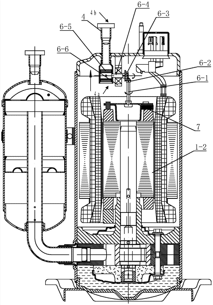 Rotary type compressor capable of being turbocharged