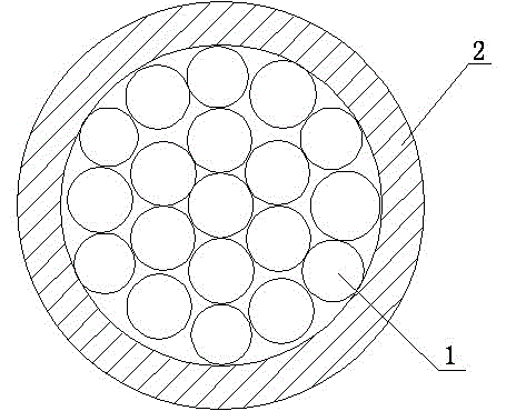 Railway through ground wire and preparation process thereof