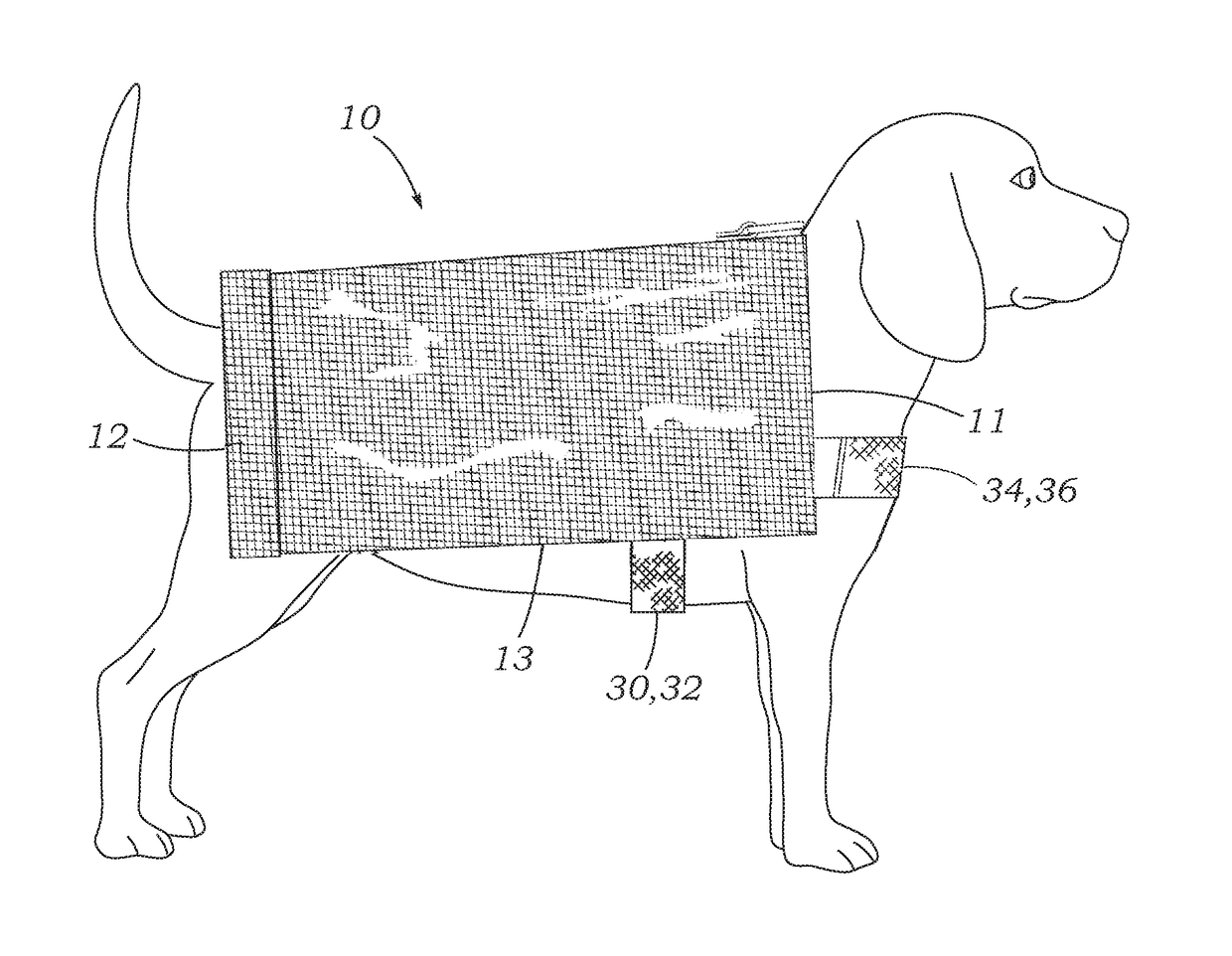 Dog garment that restricts scratching and biting