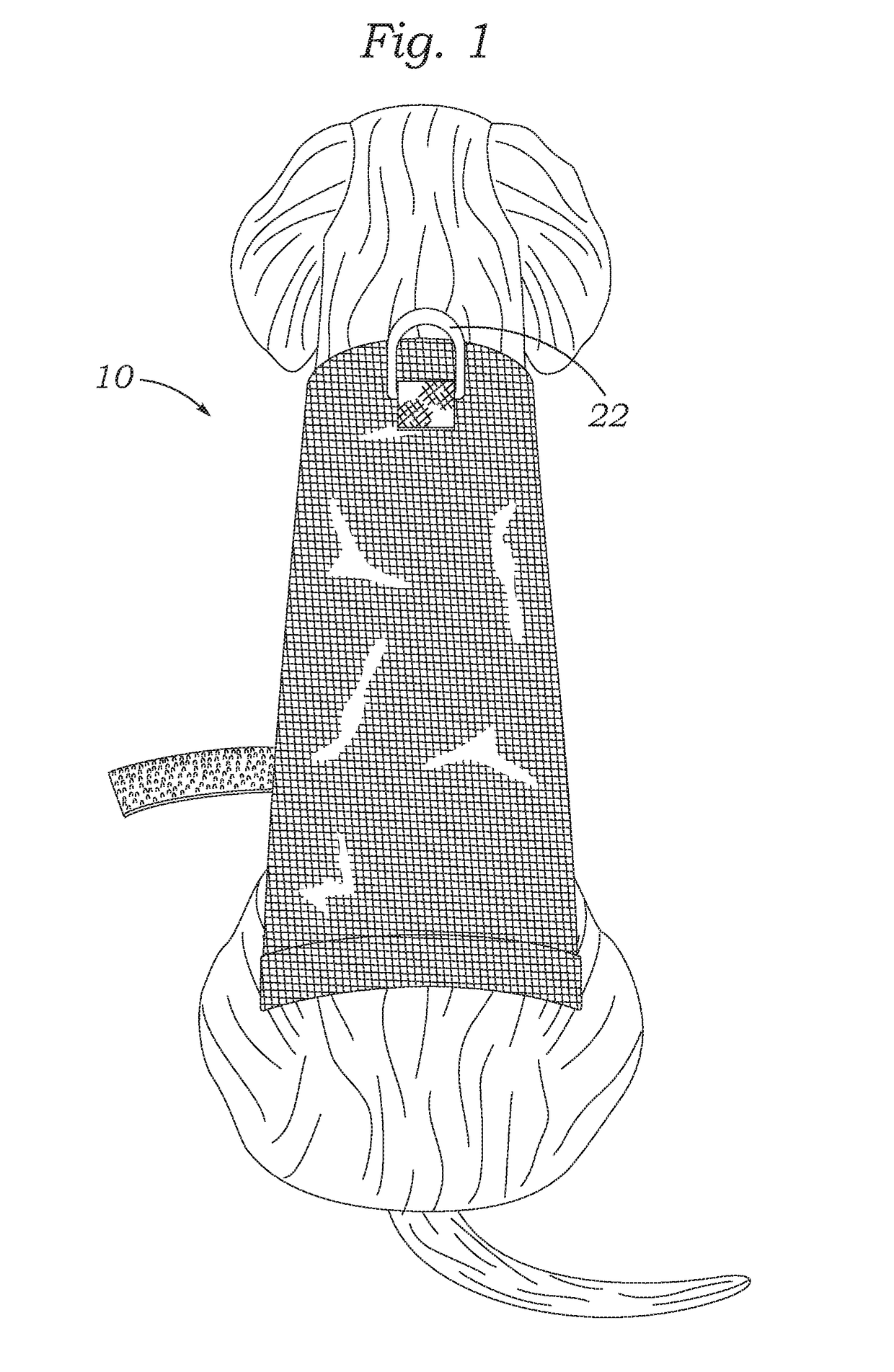 Dog garment that restricts scratching and biting