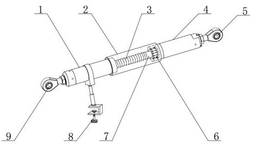 One-way adjustable canopy pull rod and using method