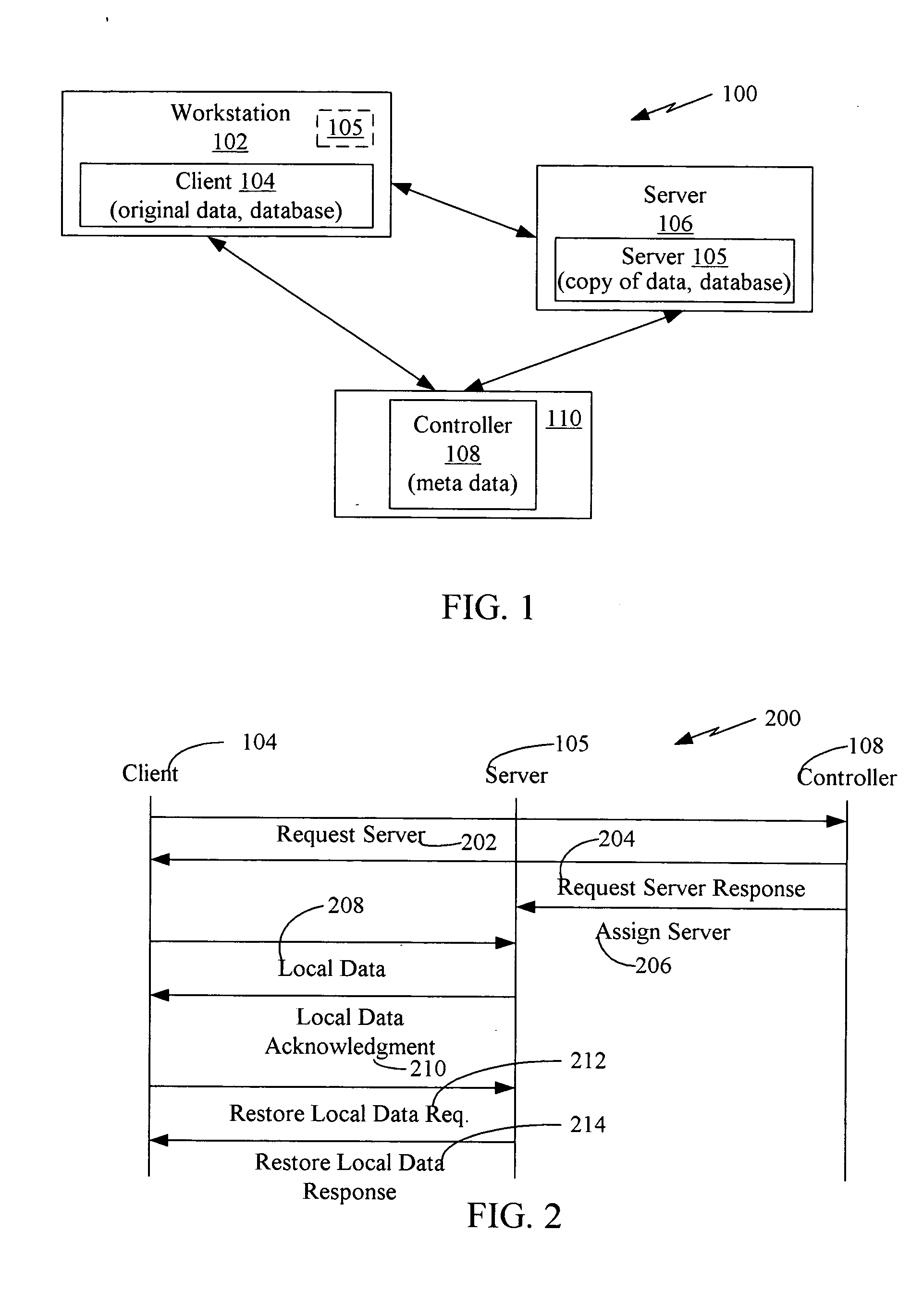 Backup and sychronization of local data in a network